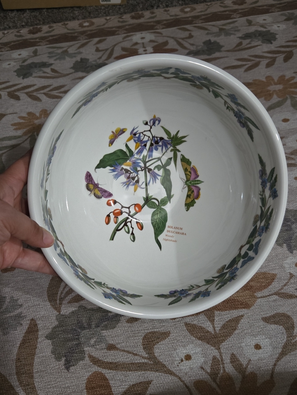 Portmeirion Botanical Garden Salad Bowl 9 1/4 Woody Nightshade